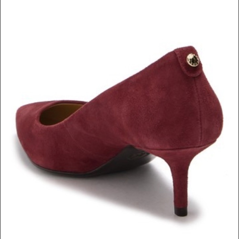 Michael Kors Brandy Suede Leather Kitten Heel Pump - Picture 2 of 5